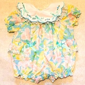 Vintage cotton pastel romper